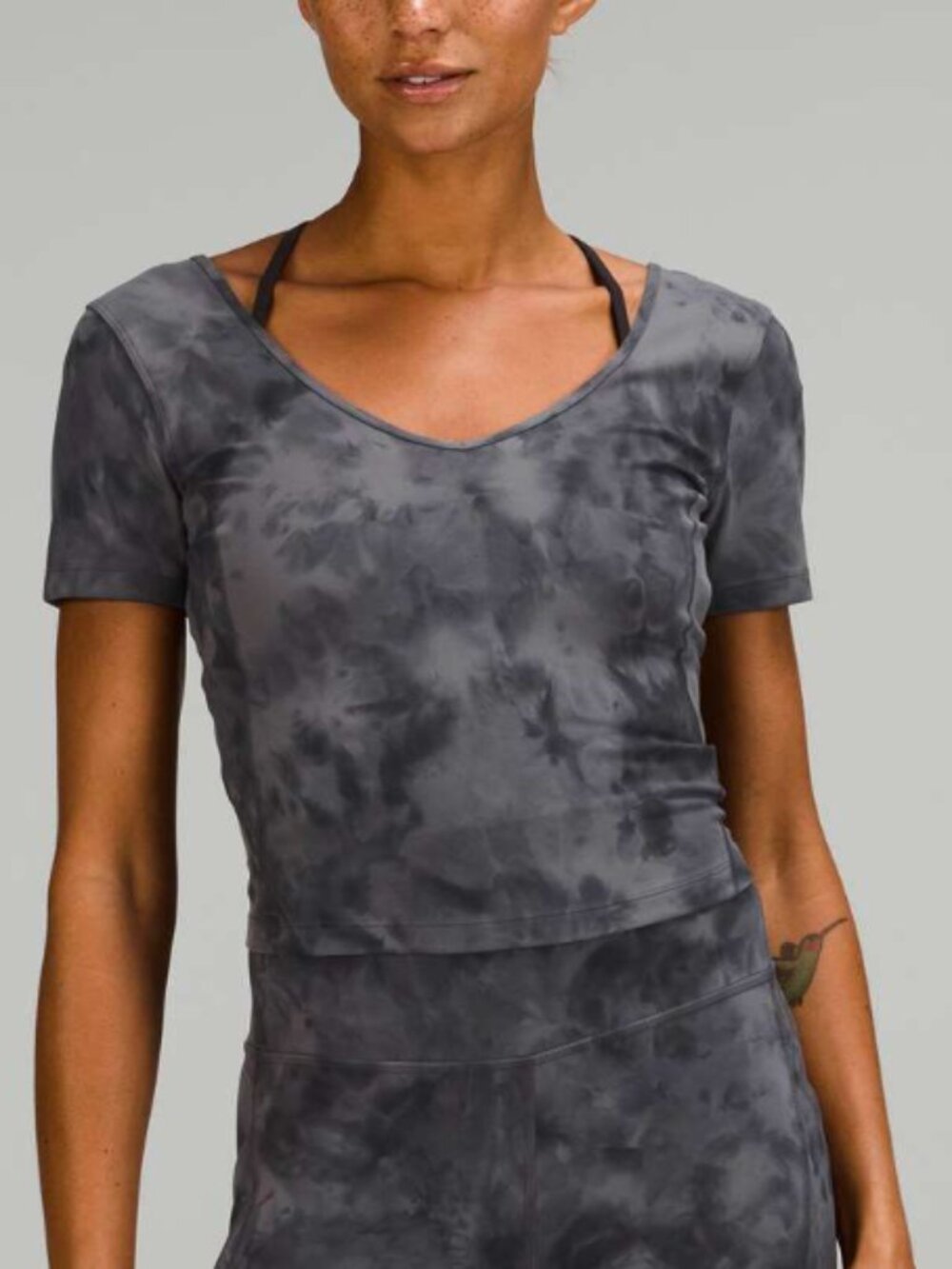 Lululemon Align T-Shirt Diamond Dye Pitch Grey Graphite Grey - Size 10